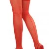 Dreamgirl Red Sheer Thigh High Backseam Stockings