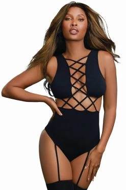 Dreamgirl All-In-One Opaque Body Stocking