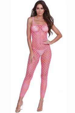 Dreamgirl Neon Pink & Orange Convertible Crotchless Bodystocking 10 Dreamgirl Neon Pink & Orange Convertible Crotchless Bodystocking
