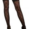 Dreamgirl Sheer Black Plaid Thigh High Stockings