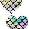 GE Apparel Metallic Mermaid Heart Nipple Pasties