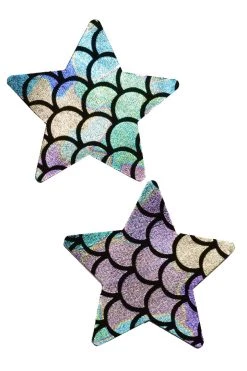 GE Apparel Metallic Mermaid Star Nipple Pasties
