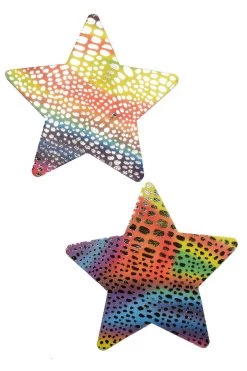 GE Apparel Metallic Rainbow Star Nipple Pasties Rainbow Clothing