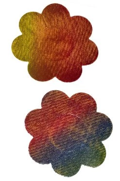 GE Apparel Rainbow Clothing Metallic Rainbow Petal Nipple Pasties