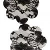 GE Apparel Black Floral Lace Nipple Petal Pasties Accessories