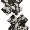 GE Apparel Accessories Black XX Floral Lace Nipple Pasties