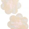 GE Apparel Beige Sheer Lace Petal Nipple Pasties Accessories