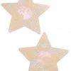 GE Apparel Accessories Beige Sheer Lace Star Nipple Pasties