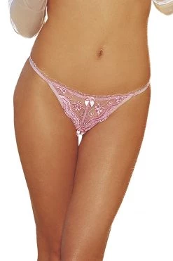 Shirley Of Hollywood Pink Scalloped Embroidery Open Front Thong Lingerie 8 Shirley Of Hollywood Pink Scalloped Embroidery Open Front Thong Lingerie