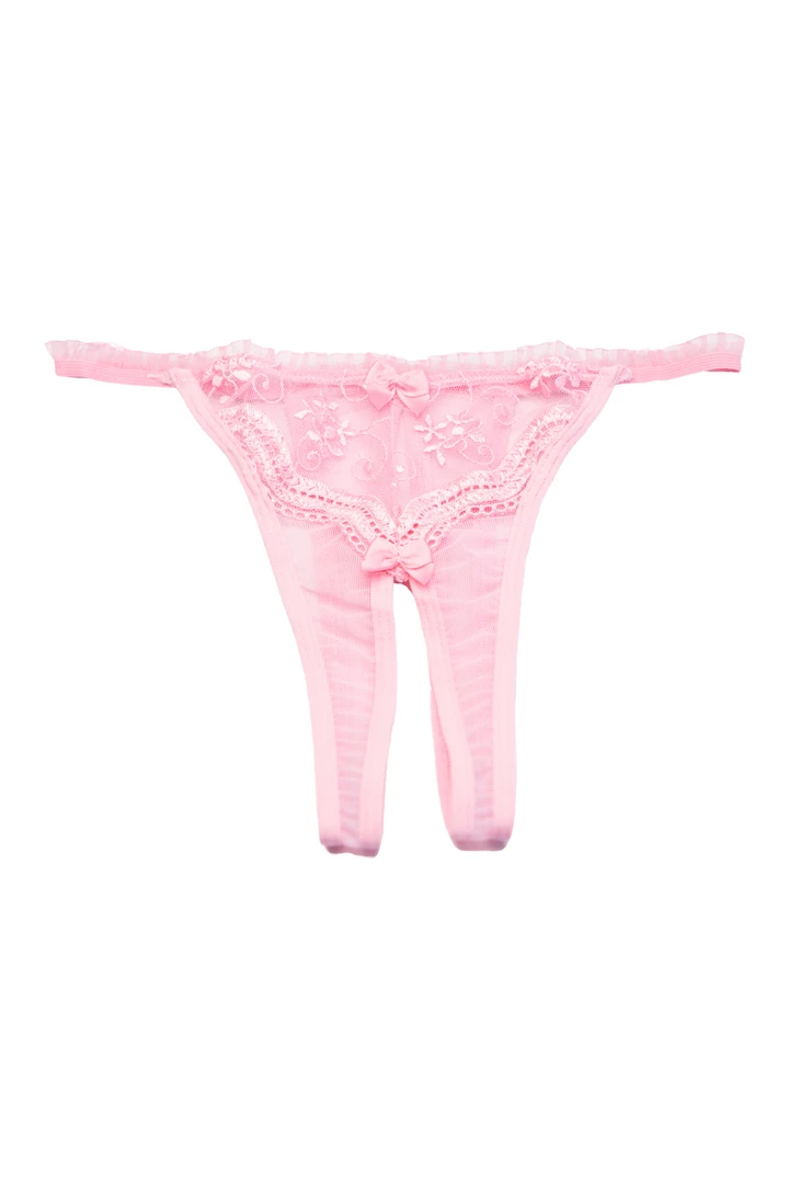 Shirley Of Hollywood Pink Scalloped Embroidery Open Front Thong Lingerie 6 Shirley Of Hollywood Pink Scalloped Embroidery Open Front Thong Lingerie