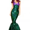 Roma 1pc Mermaid Maiden Green Costumes