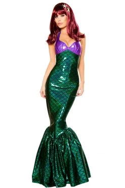 Roma 1pc Mermaid Maiden Green Costumes