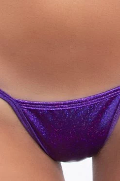 Midnight Ballerina Purple Twinkle Tie Side Thong Bikini Bottoms 8 Midnight Ballerina Purple Twinkle Tie Side Thong Bikini Bottoms
