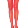 Leg Avenue Valentines Day Lingerie Red Sheer Thigh High Stockings With Lace Tops