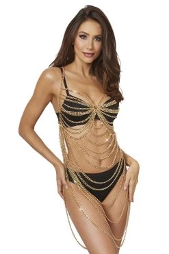 Dreamgirl Lingerie Golden Body Chain Jewelry Chemise