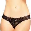 Seven Til Midnight Black Chloe Lace Thong Lingerie