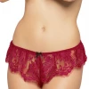 Seven Til Midnight Lingerie Red Wine Eyelash Lace Panty