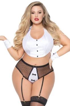 Seven Til Midnight Tuxedo Costume Lingerie Set