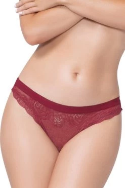 Seven Til Midnight Red Wide Elastic Waistband Thong Panty