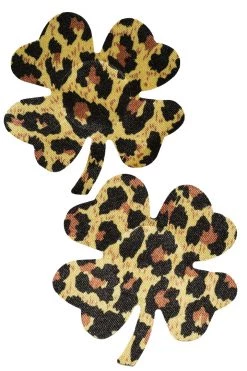 GE Apparel Leopard Print Mini Shamrock Nipple Pasties Accessories
