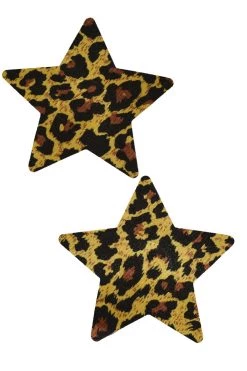 GE Apparel Leopard Print Star Nipple Pasties