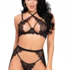 Seven Til Midnight Unforgettable Love Bra, Garter, & Panty Set Lingerie