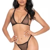 Seven Til Midnight Black Netted Bralette & G-String