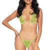 Seven Til Midnight Lime Netted Bralette & G-String Lingerie