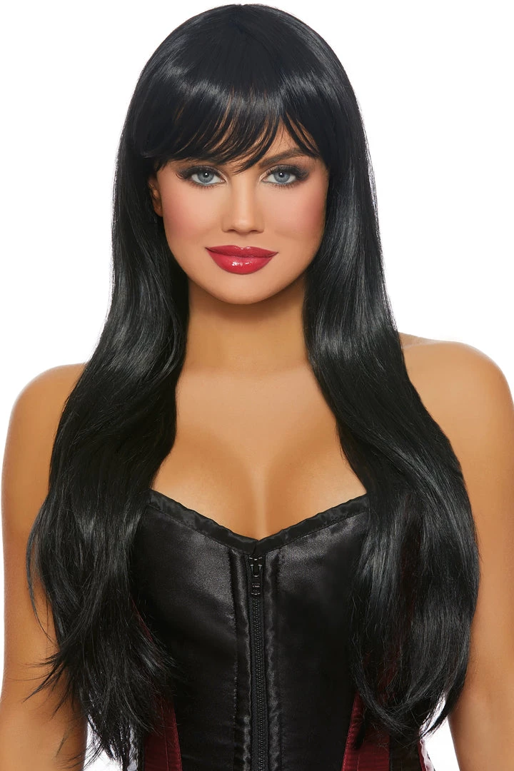 Dreamgirl Sleek Black Long Layered Wig Costumes 3 Dreamgirl Sleek Black Long Layered Wig Costumes