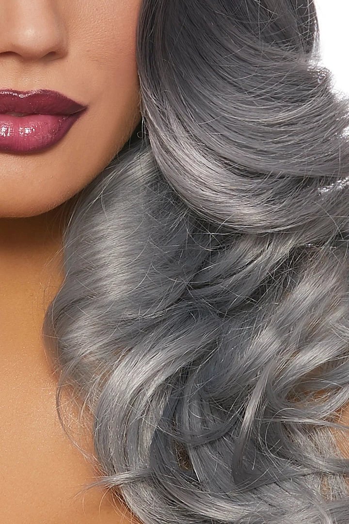 Dreamgirl Black & Grey Ombre Wavy Wig 4 Dreamgirl Black & Grey Ombre Wavy Wig