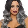 Dreamgirl Black & Grey Ombre Wavy Wig 1 Dreamgirl Black & Grey Ombre Wavy Wig