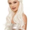Dreamgirl Styled Twist Long White Wavy Wig Costumes