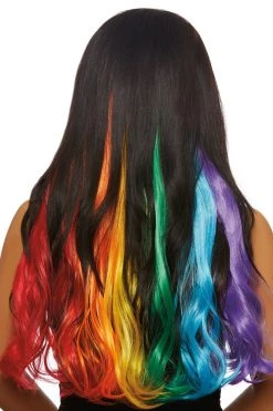 Dreamgirl Rainbow Clothing 24" Long Wavy Rainbow Hair Extensions