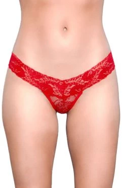 Be Wicked Classic Red Lace Thong Panty Lingerie
