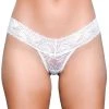 Be Wicked Classic White Lace Thong Panty 2 Be Wicked Classic White Lace Thong Panty