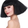 Dreamgirl Black Crimped Wedge Short Wig Costumes
