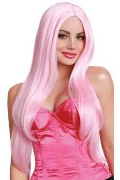 Dreamgirl Costumes Long Pink Layered Wig