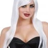 Dreamgirl Costumes White Long Layered Wig With Bangs