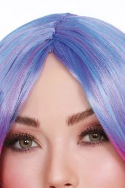 Dreamgirl Pink & Blue Ombre Long Layered Wig Costumes