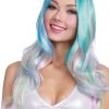 Dreamgirl Aqua Rainbow Wavy Wig Costumes 2 Dreamgirl Aqua Rainbow Wavy Wig Costumes