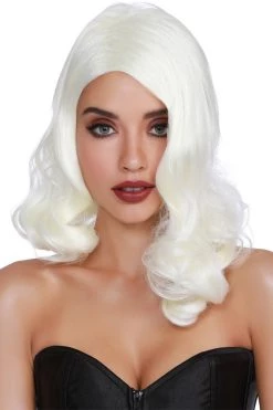 Dreamgirl Old Hollywood White Glamour Wig Costumes