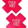 GE Apparel Hot Pink Fuck Me Nipple Pasties Glow In The Dark & Neon