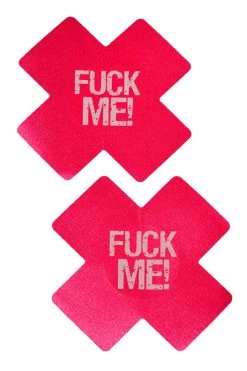 GE Apparel Hot Pink Fuck Me Nipple Pasties Glow In The Dark & Neon