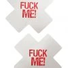 GE Apparel White & Red Fuck Me Nipple Pasties Accessories