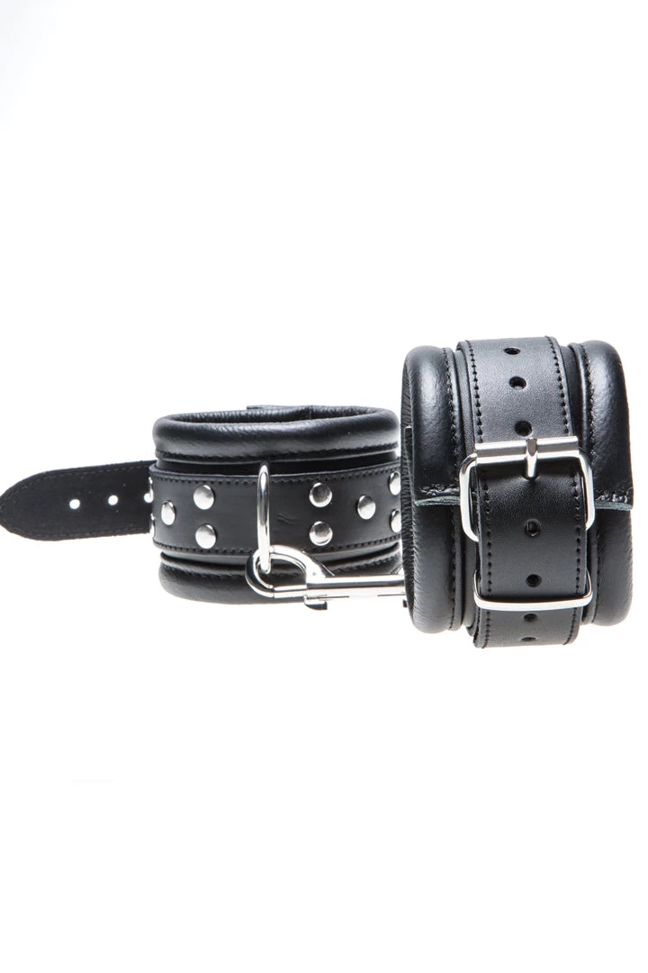 Allure BDSM Triple X Leather Ankle Cuffs 3 Allure BDSM Triple X Leather Ankle Cuffs