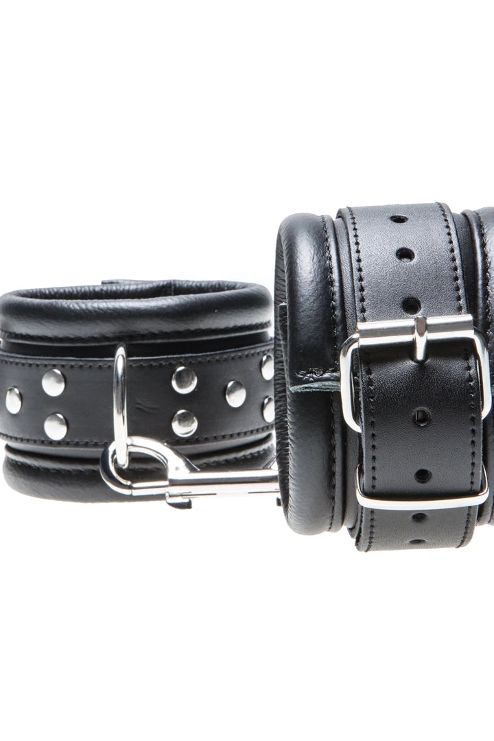 Allure BDSM Triple X Leather Ankle Cuffs 5 Allure BDSM Triple X Leather Ankle Cuffs