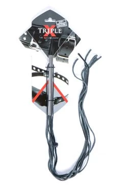 Allure Leather Whip With Metal Handle