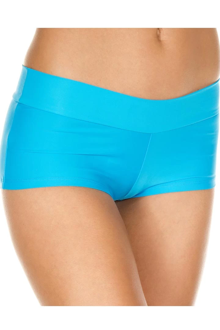 Music Legs Stretch Booty Shorts - Turquoise 3 Music Legs Stretch Booty Shorts - Turquoise