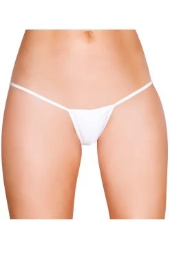 Roma White 'Y' Back Micro Thong Bikini Bottom Dancewear