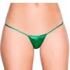 Roma Metallic Hunter Green 'Y' Back Micro Thong Bikini Bottom Dancewear